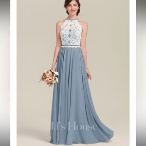 Dusty Blue Bridesmaids Dress